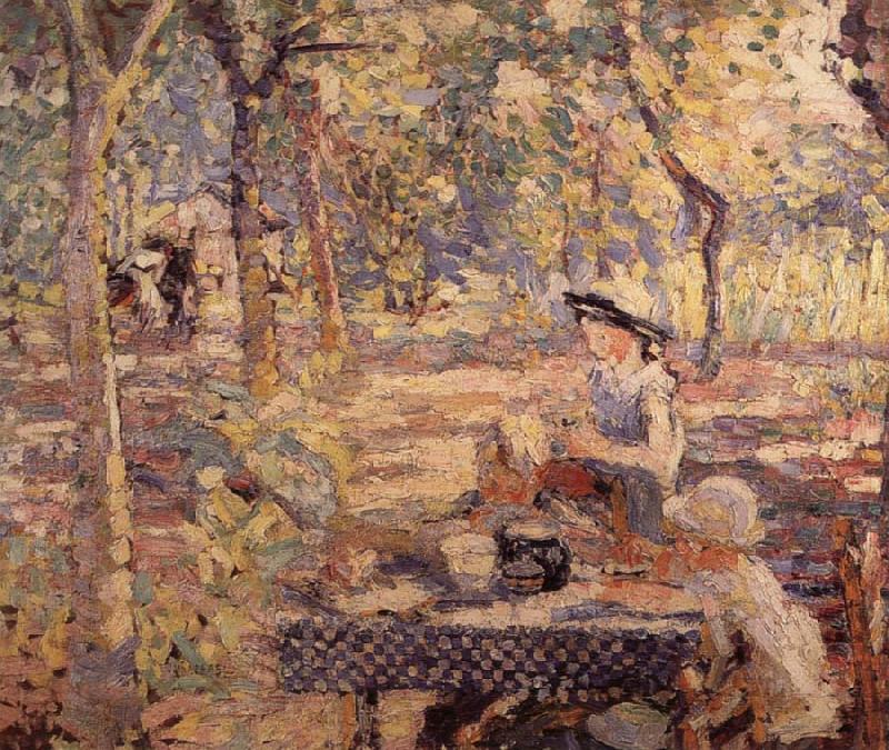 Tea in the Orchard, Joseph Raphael